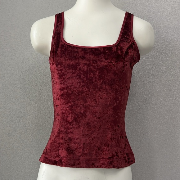 Victoria’s Secret Vintage Heart Label Velvet Tank Cami Top - Picture 2 of 5